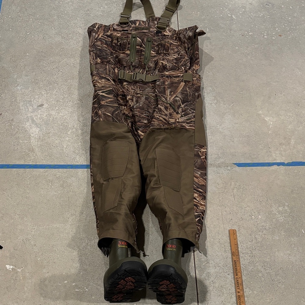 Black Label Elite Series Realtree Camo Chest Waders with Olive Boots